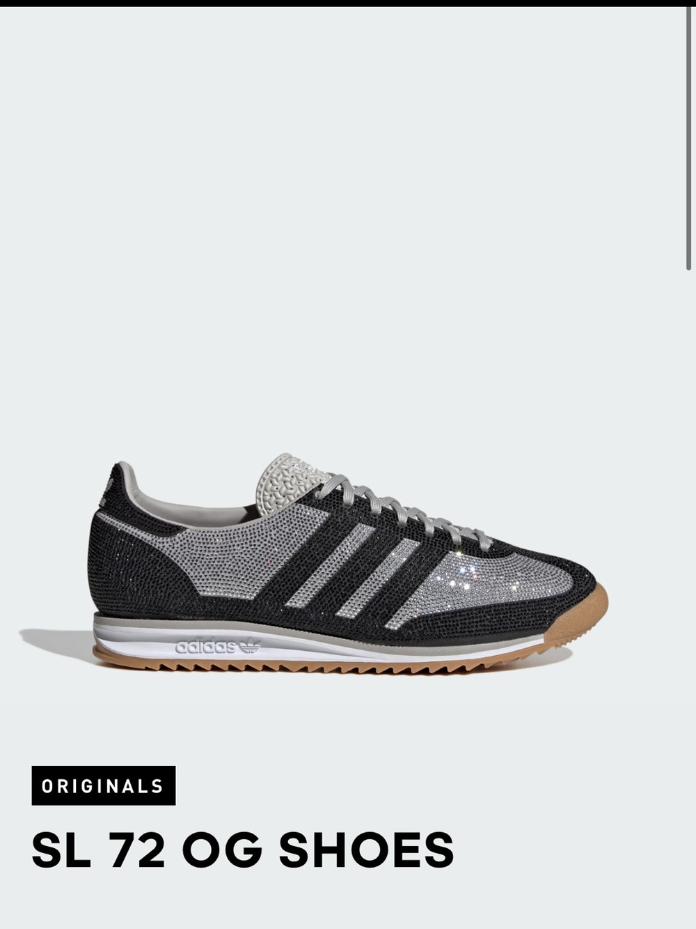 adidas SL 72 OG Women’s Sneakers — Black, Gray & Gum